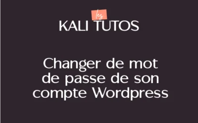 Changer le mot de passe de mon site WordPress